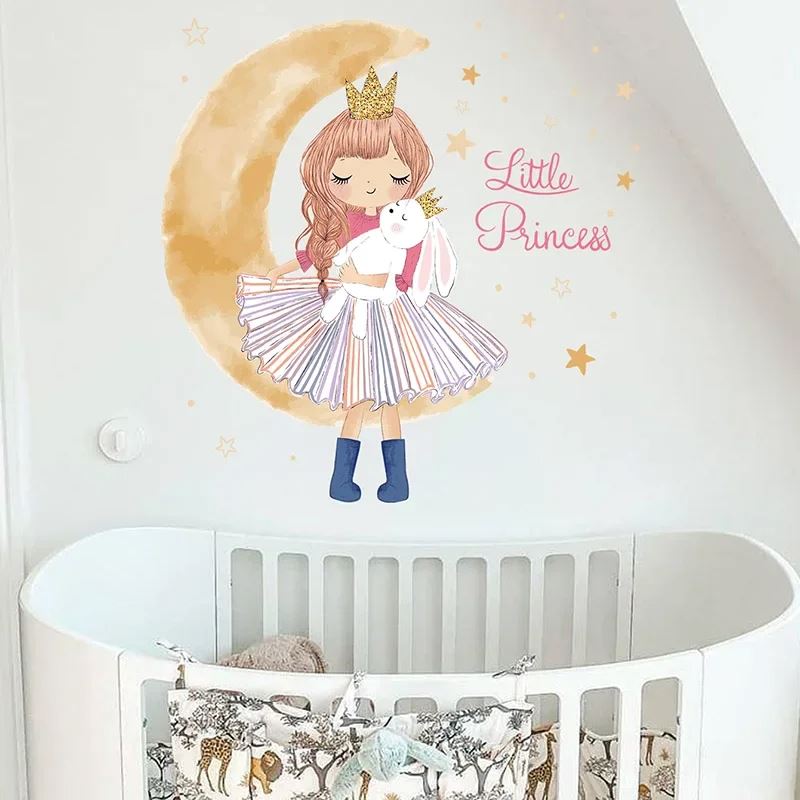 Décoration Murale - PrincesseSticker™ - Lune Beige - Ma boutique