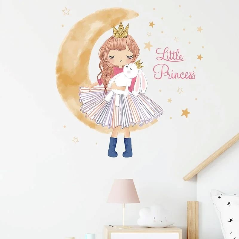 Décoration Murale - PrincesseSticker™ - Lune Beige - Ma boutique