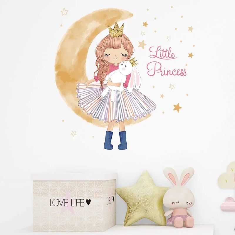 Décoration Murale - PrincesseSticker™ - Lune Beige - Ma boutique