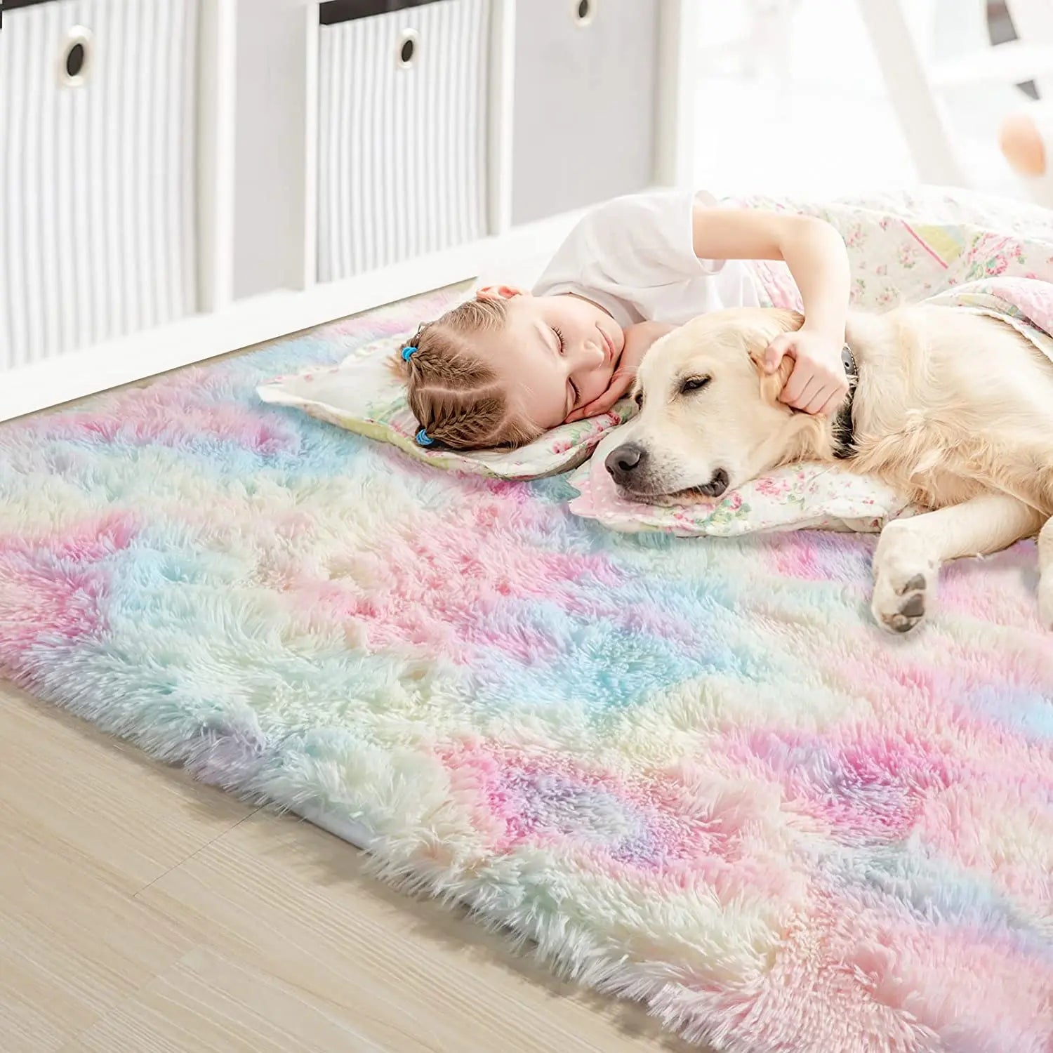 Tapis en Fourrure - HairyRugs™ - Arc - en - ciel - Ma boutique